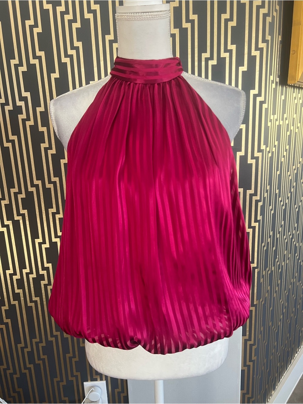 Alice + Olivia Fuchsia Halter Top